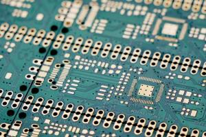a close up of a printed circuit board